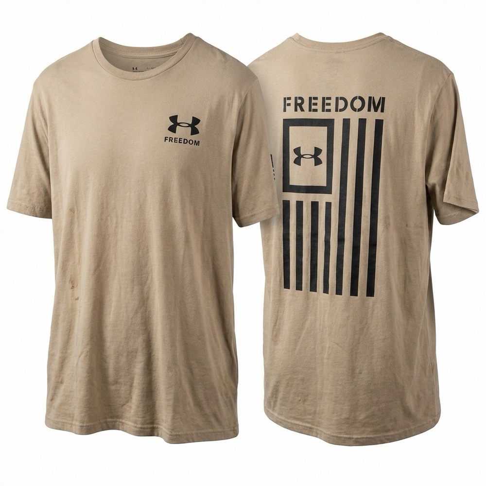 Under Armour Men's Short Sleeve Freedom Tee - Tan